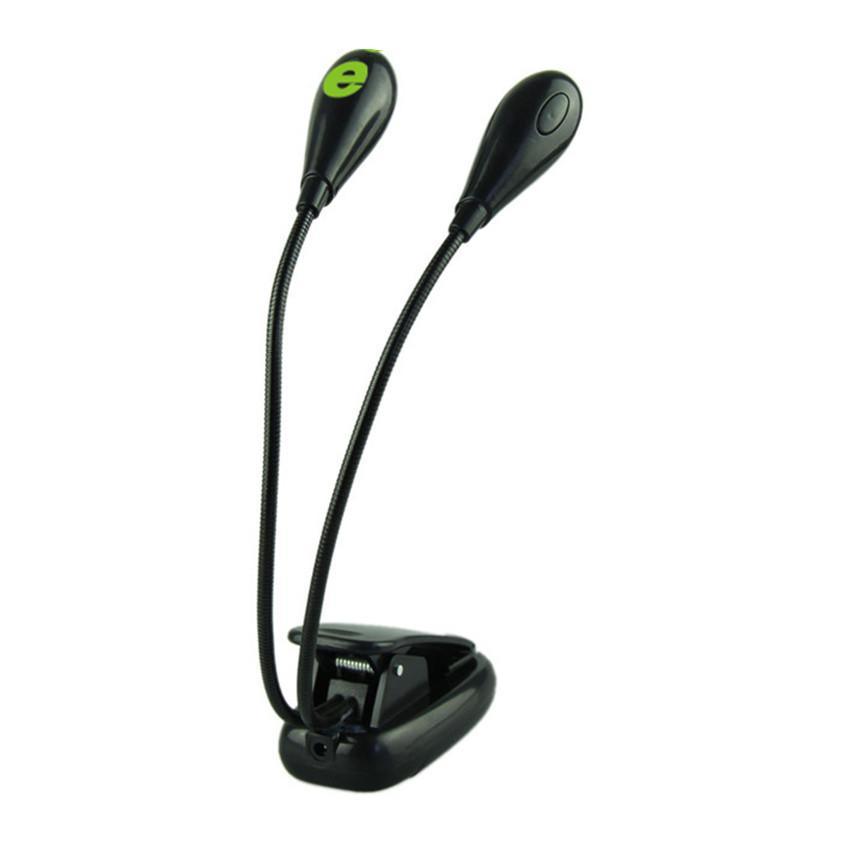Super Adjustable Goosenecks Clip LED Lamp For Book Reading With Stand And Double Ligh Rechargeable 12 LED Warm Book Light, Clip On Bed Reading Light, Music Stand Lamp, 2 Brightness & 2 Goosenecks Light Up 2 Full Pages. Perfect For Bookworms, Kids & Music - Black Girl Golf