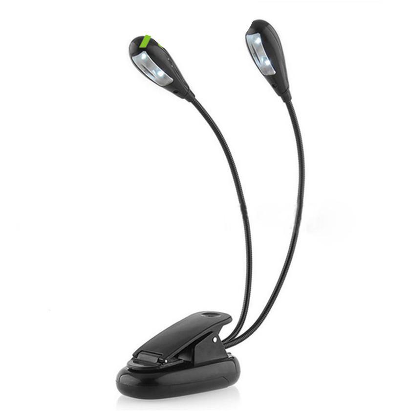Super Adjustable Goosenecks Clip LED Lamp For Book Reading With Stand And Double Ligh Rechargeable 12 LED Warm Book Light, Clip On Bed Reading Light, Music Stand Lamp, 2 Brightness & 2 Goosenecks Light Up 2 Full Pages. Perfect For Bookworms, Kids & Music - Black Girl Golf