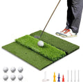 Swing Rex Premium 3 - in - 1 Golf Mat 24"x24" – Tri - Turf Practice Mat – Foldable Non - Slip Base - Black Girl Golf