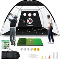 SwingRex 10x7 Golf Practice Net – Golf Hitting Net for Backyard & Garage - Black Girl Golf