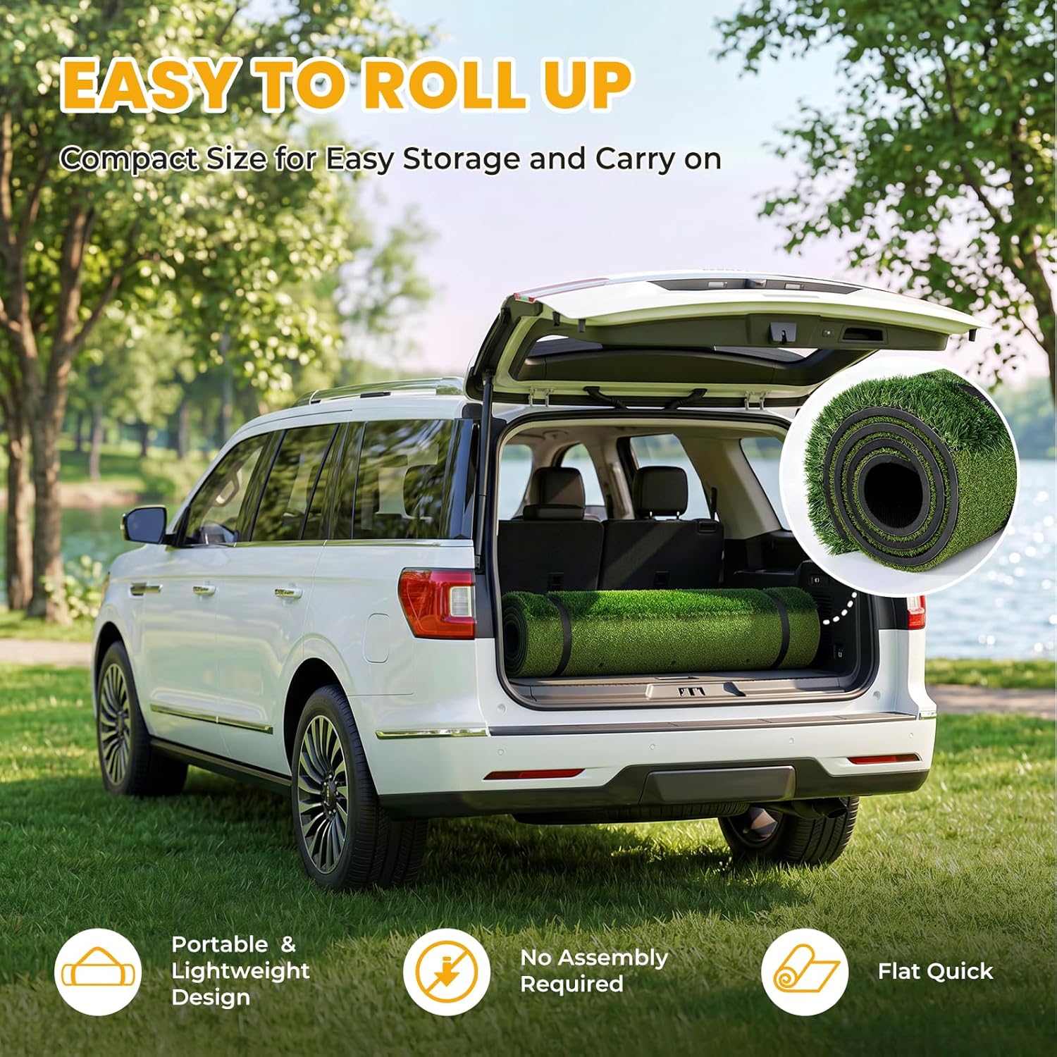 SwingRex 5x4FT Golf Practice Mat with Balls, Tees for Indoor & Outdoor Training - Black Girl Golf
