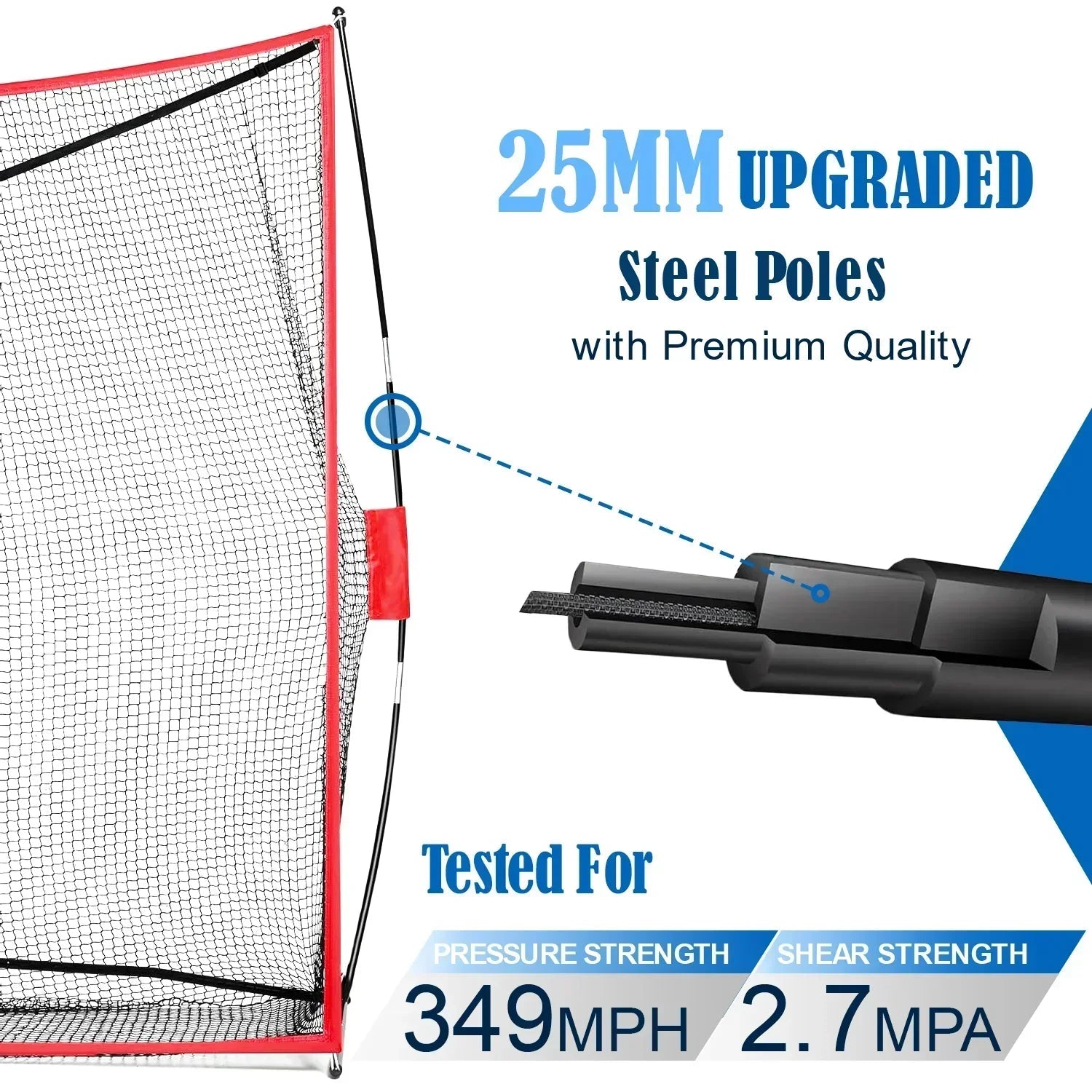SwingRex Heavy Duty Golf Net for Real Golf Balls – Backyard Practice Net - Black Girl Golf