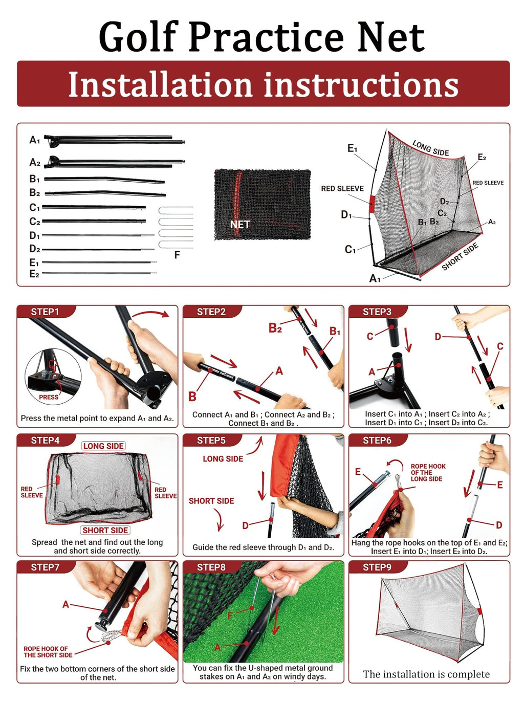 SwingRex Heavy Duty Golf Net for Real Golf Balls – Backyard Practice Net - Black Girl Golf