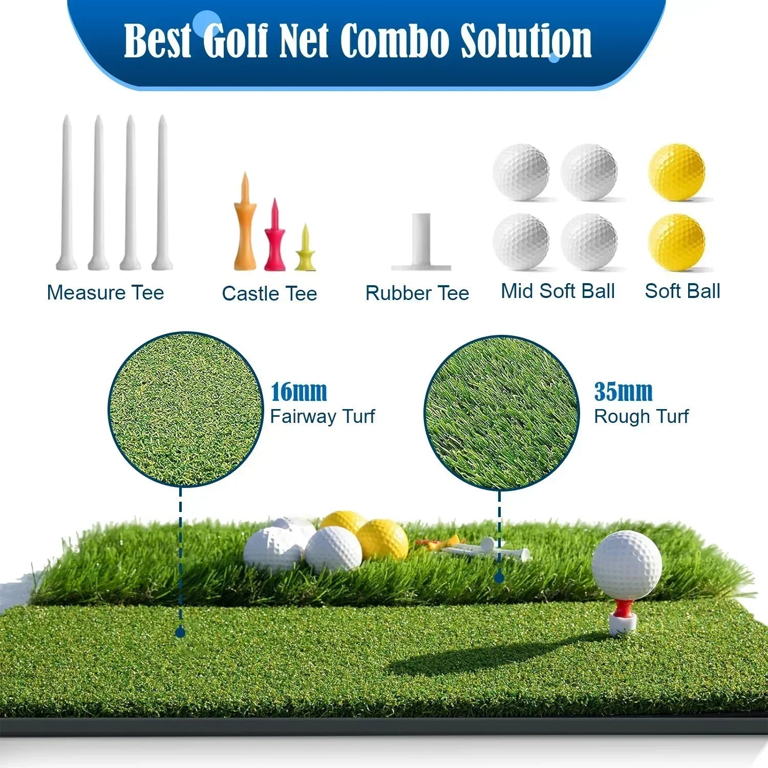 SwingRex Heavy Duty Golf Net for Real Golf Balls – Backyard Practice Net - Black Girl Golf