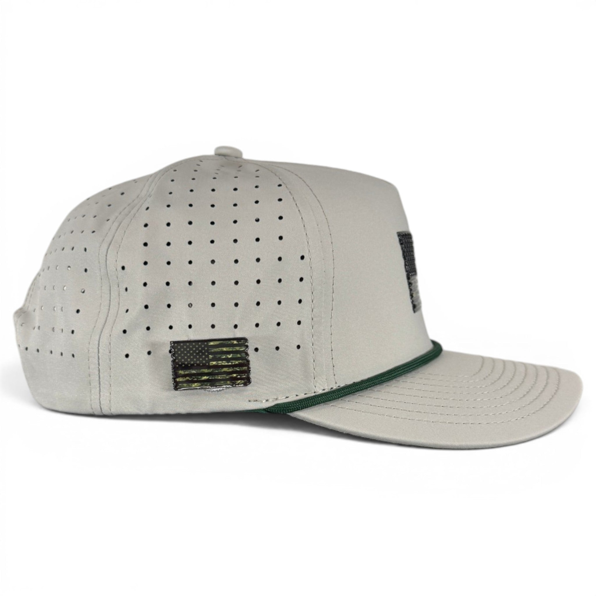 Tactical Golf Hat | Snapback Cap | Built-in Magnetic Ball Marker Holder + Marker Included | Adjustable American Camo - Black Girl Golf