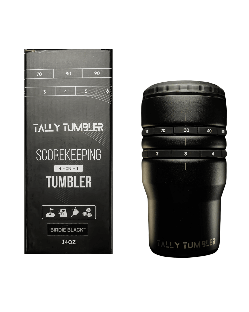 Tally Tumbler 4 - in - 1 Can Cooler & Scorekeeper 14oz - Black Girl Golf