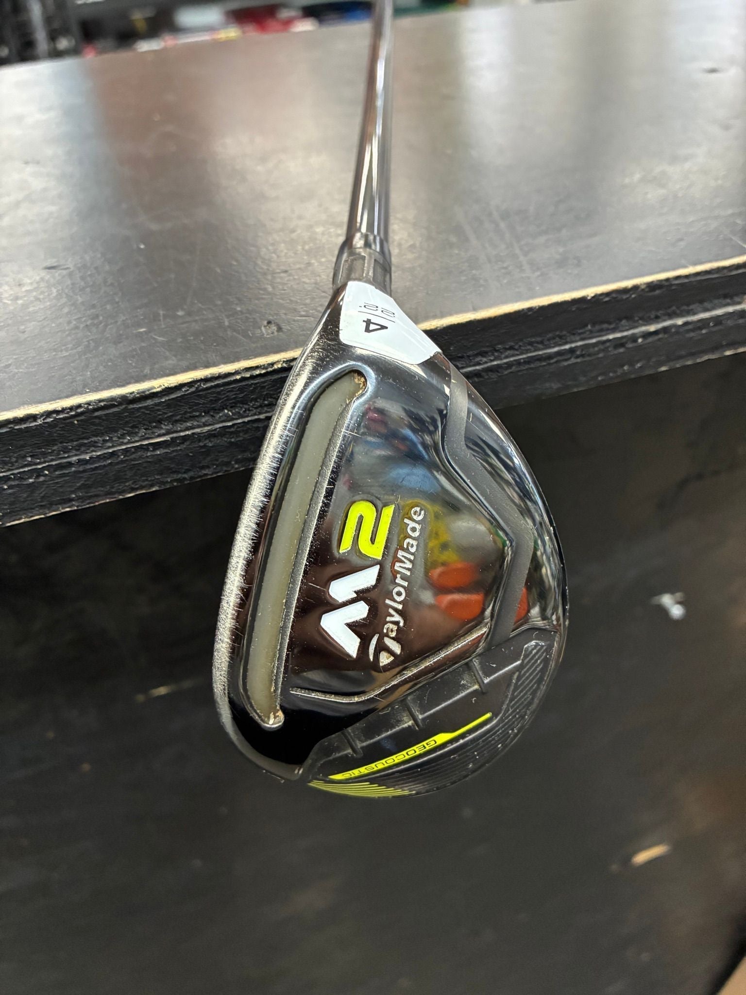 TaylorMade M2 4 Hybrid Right Hand Stiff Flex (Used) - Black Girl Golf