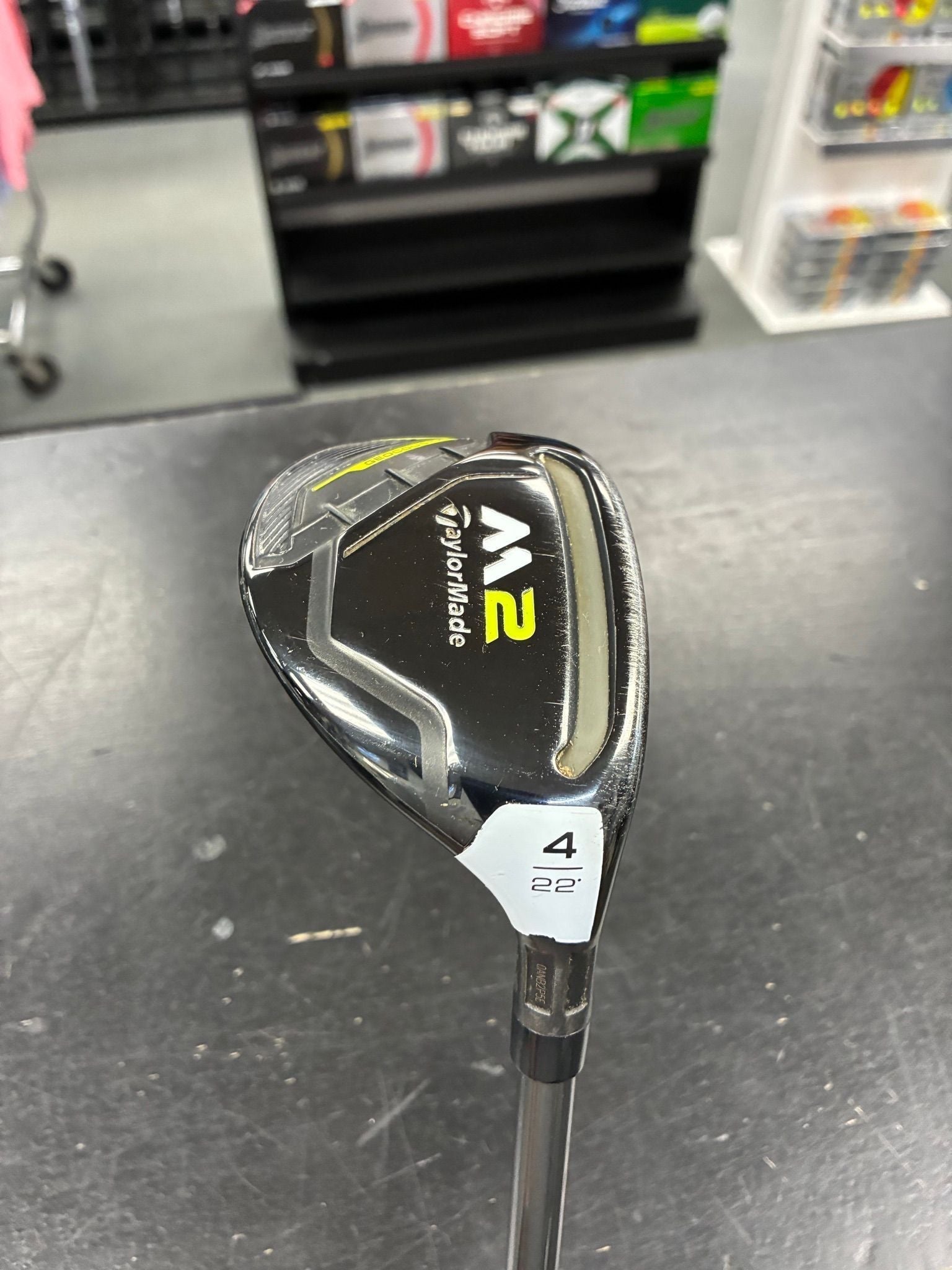 TaylorMade M2 4 Hybrid Right Hand Stiff Flex (Used) - Black Girl Golf