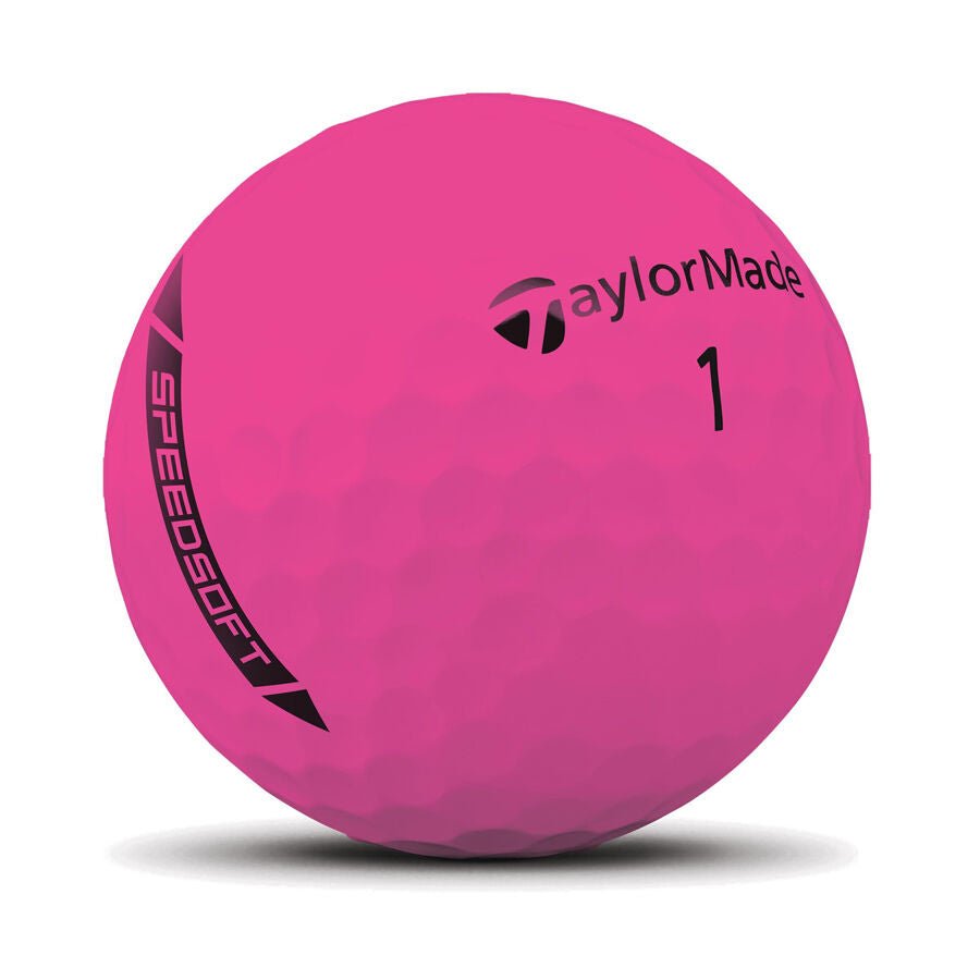 TaylorMade SpeedSoft Pink Golf Balls - Black Girl Golf