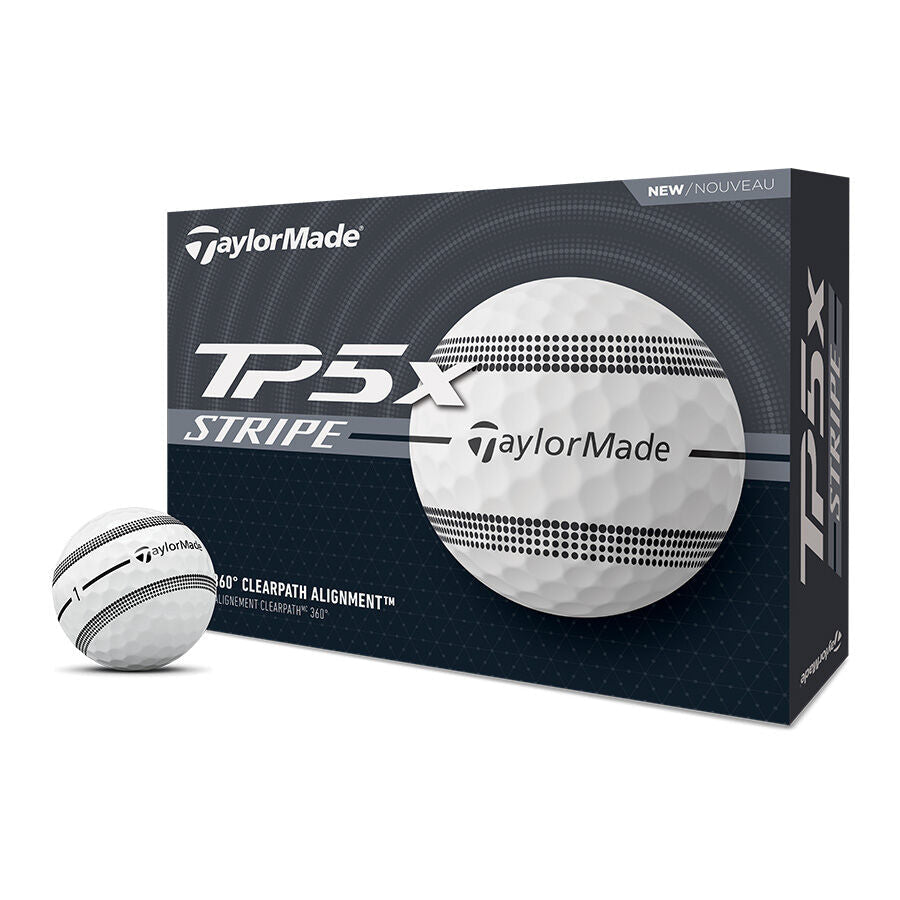 TaylorMade TP5x Stripe Golf Balls - Black Girl Golf