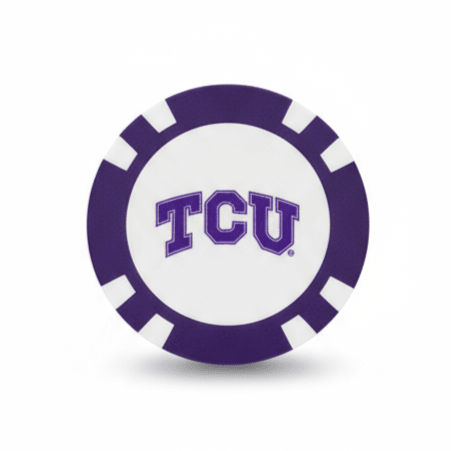 TCU Horned Frogs Officially Licensed Poker Chip Ball Marker - Black Girl Golf