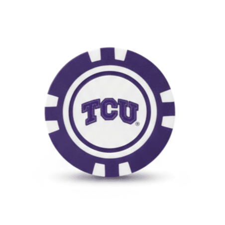 TCU Horned Frogs Officially Licensed Poker Chip Ball Marker - Black Girl Golf