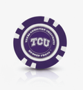 TCU Horned Frogs Officially Licensed Poker Chip Ball Marker - Black Girl Golf
