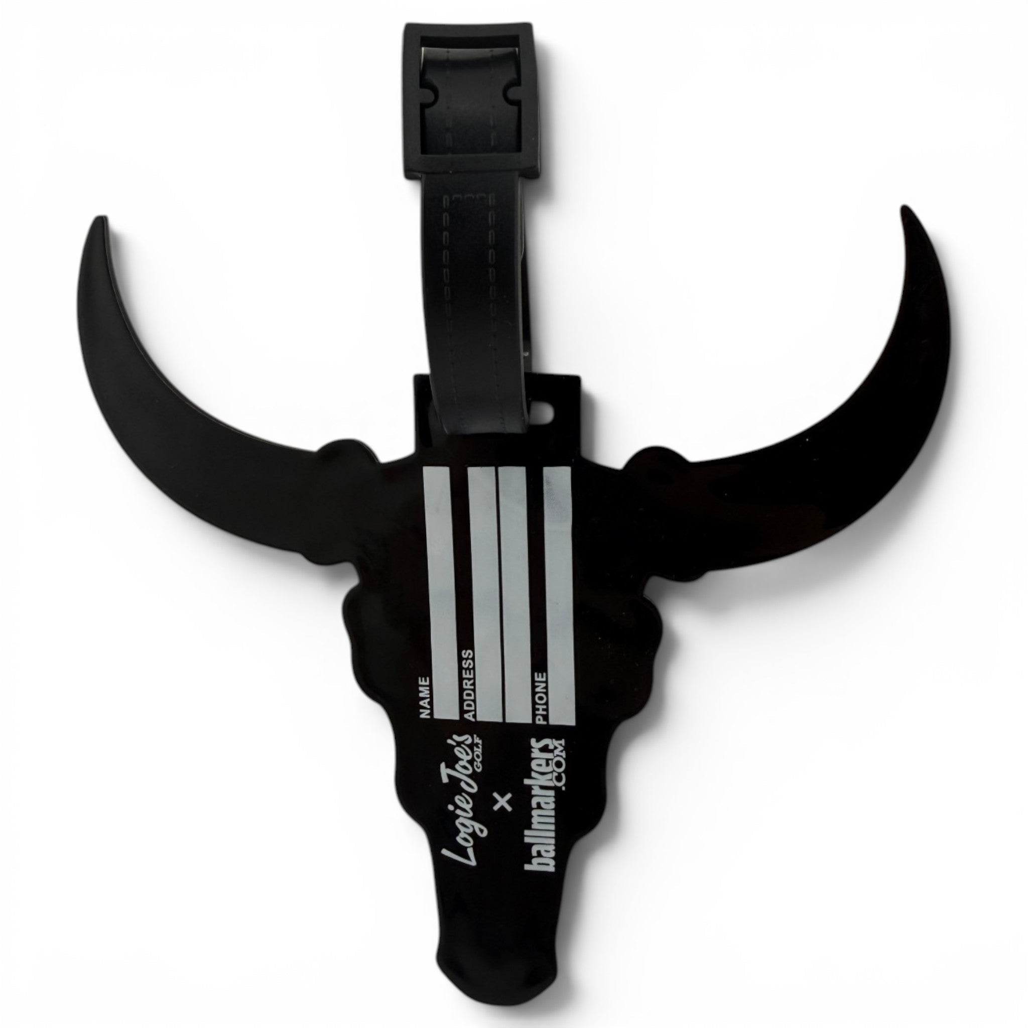 The Longhorn Clip-On Tag | Multi-Use Bag Tag, Travel Tag, Golf Accessory - Black Girl Golf