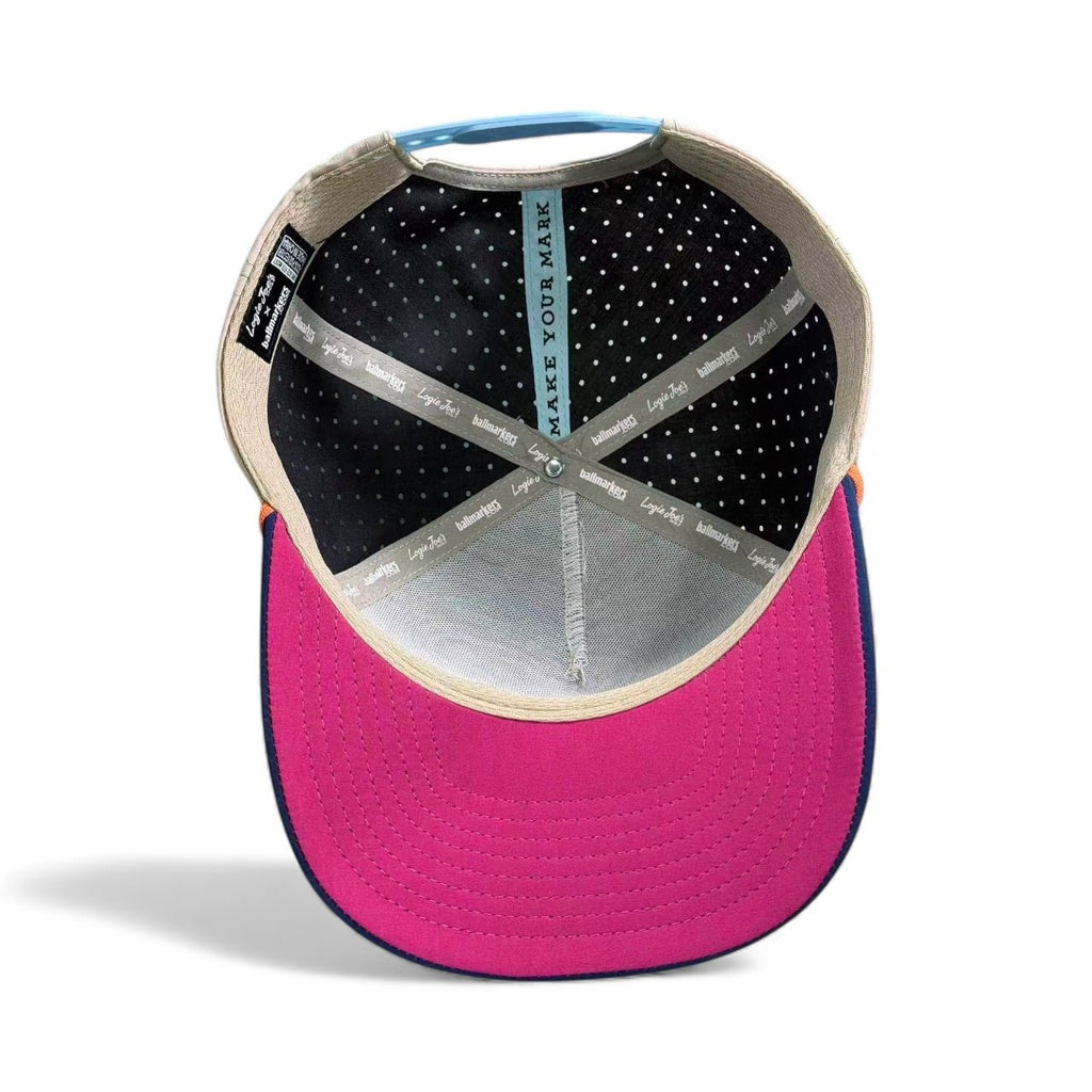 Tiki Bear Golf Hat | Snapback Cap | Built-in Magnetic Ball Marker Holder + Marker Included | Adjustable Multicolor - Black Girl Golf