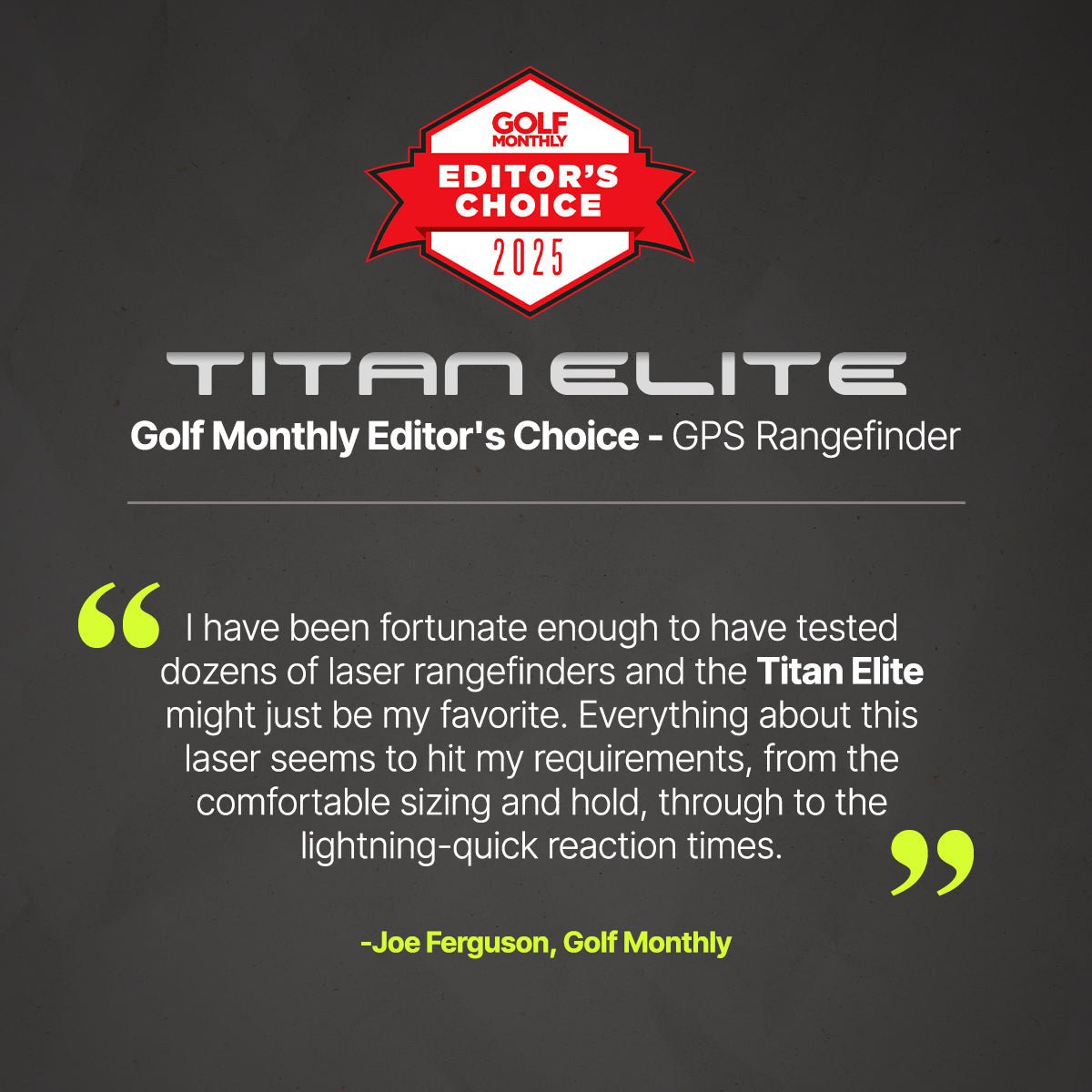 Titan Elite Rangefinder - Black Girl Golf