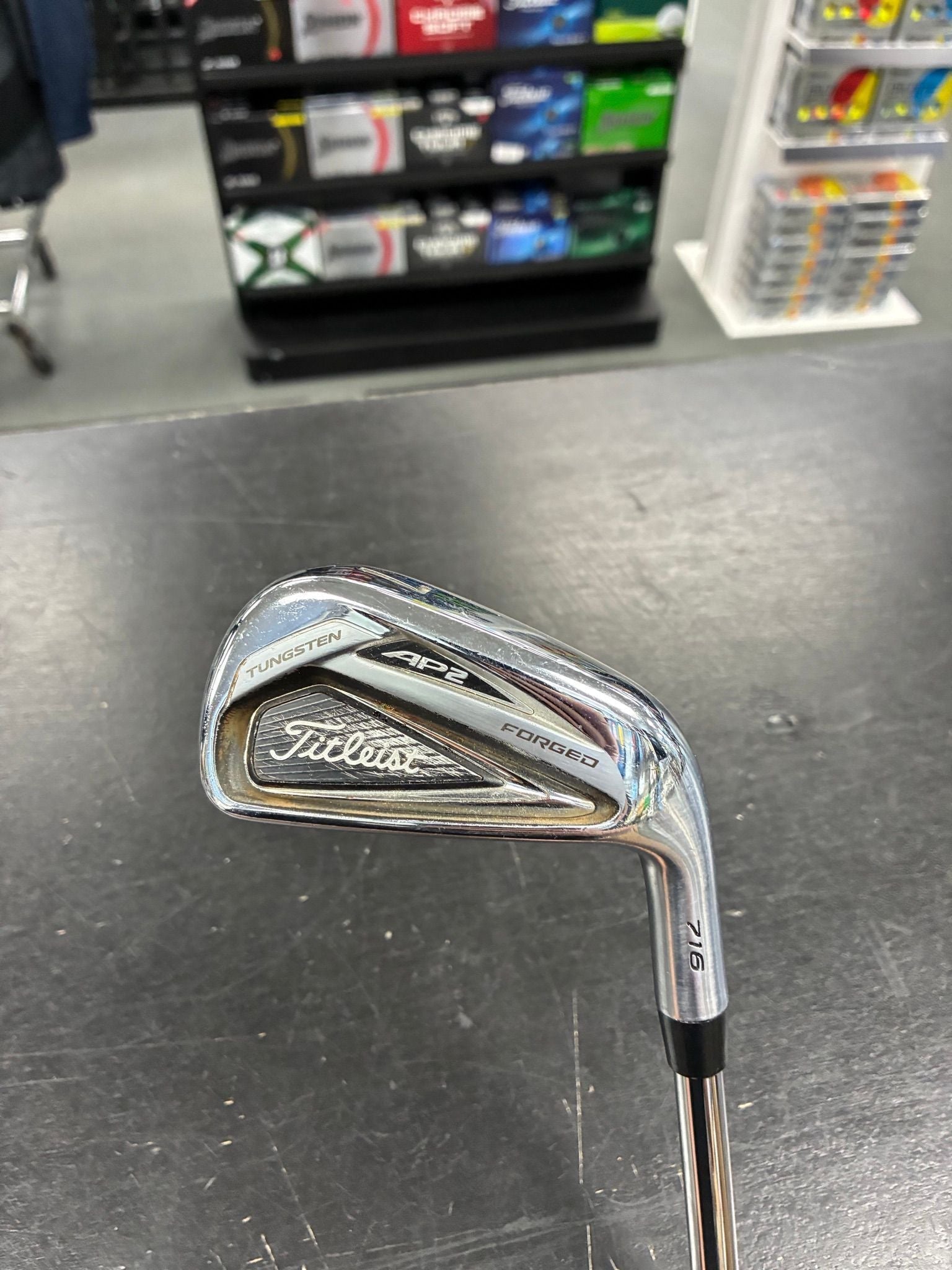 Titleist 716 AP2 Single Iron 7 Iron Right Hand Stiff Flex (Used) - Black Girl Golf