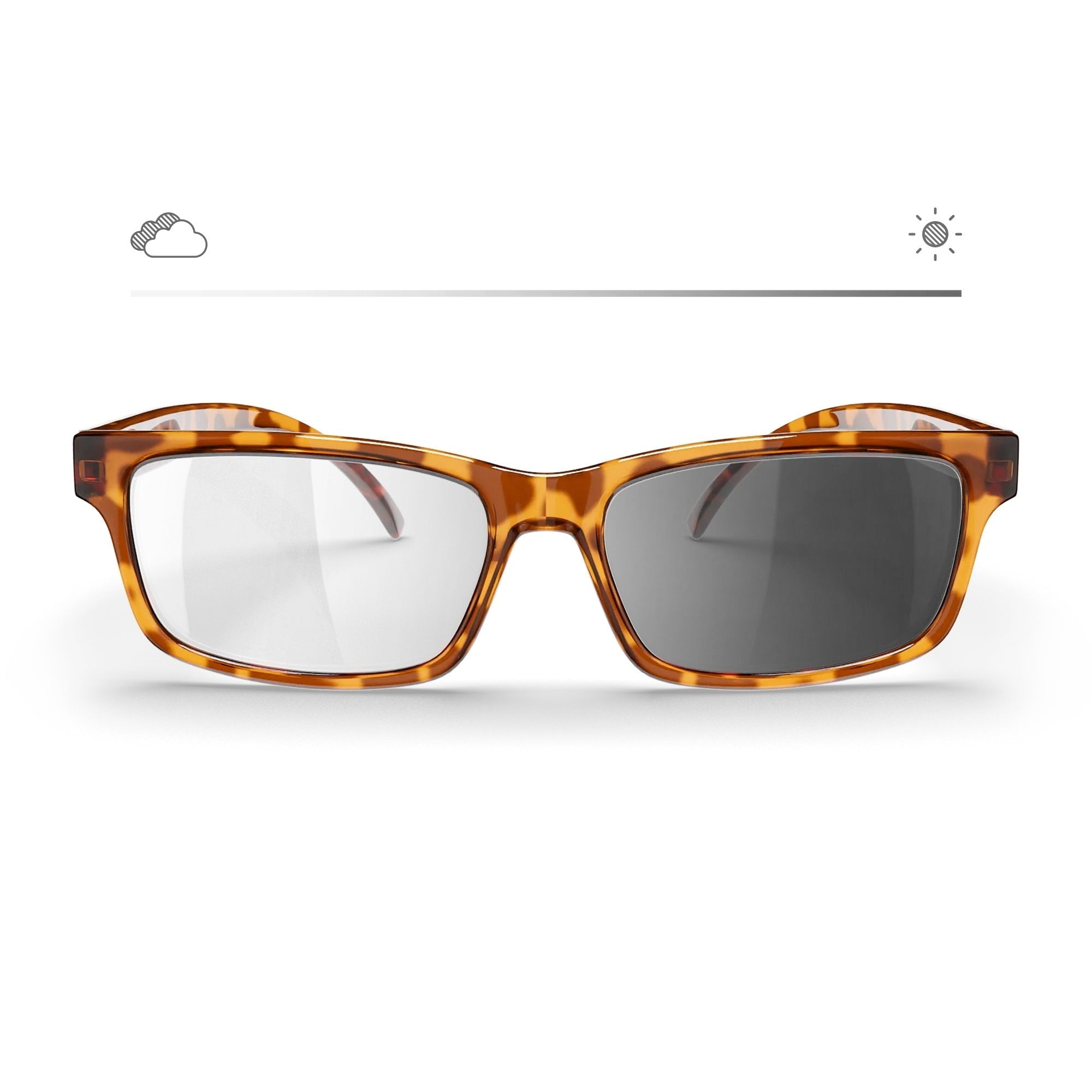 Tortoise Rectangle Prescription Transitions® XTRActive Polarized - Black Girl Golf