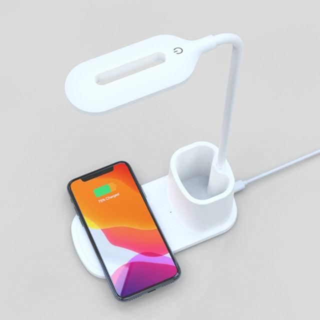 Touch Dimmable LED Desk Lamp 10W Wireless Charging/USB Charging Table Light for Children Kids Reading Study Bedside Bedroom Decorative Table Lamp Cute Study Lamps for Bedroom Décor - Black Girl Golf