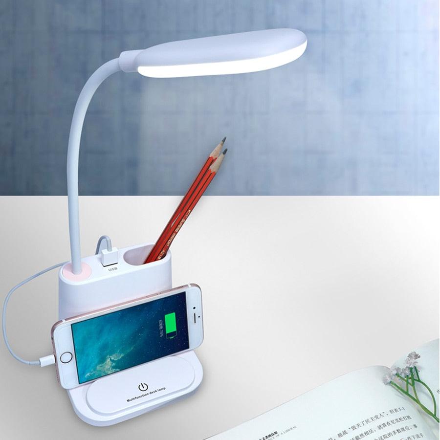 Touch Dimmable LED Desk Lamp 10W Wireless Charging/USB Charging Table Light for Children Kids Reading Study Bedside Bedroom Decorative Table Lamp Cute Study Lamps for Bedroom Décor - Black Girl Golf