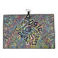 Tribal Flamingo Golf Towel | Premium Double-Sided Microfiber | Heavy-Duty Magnetic Towel with Carabiner Clip | 24 x 16 in - Black Girl Golf