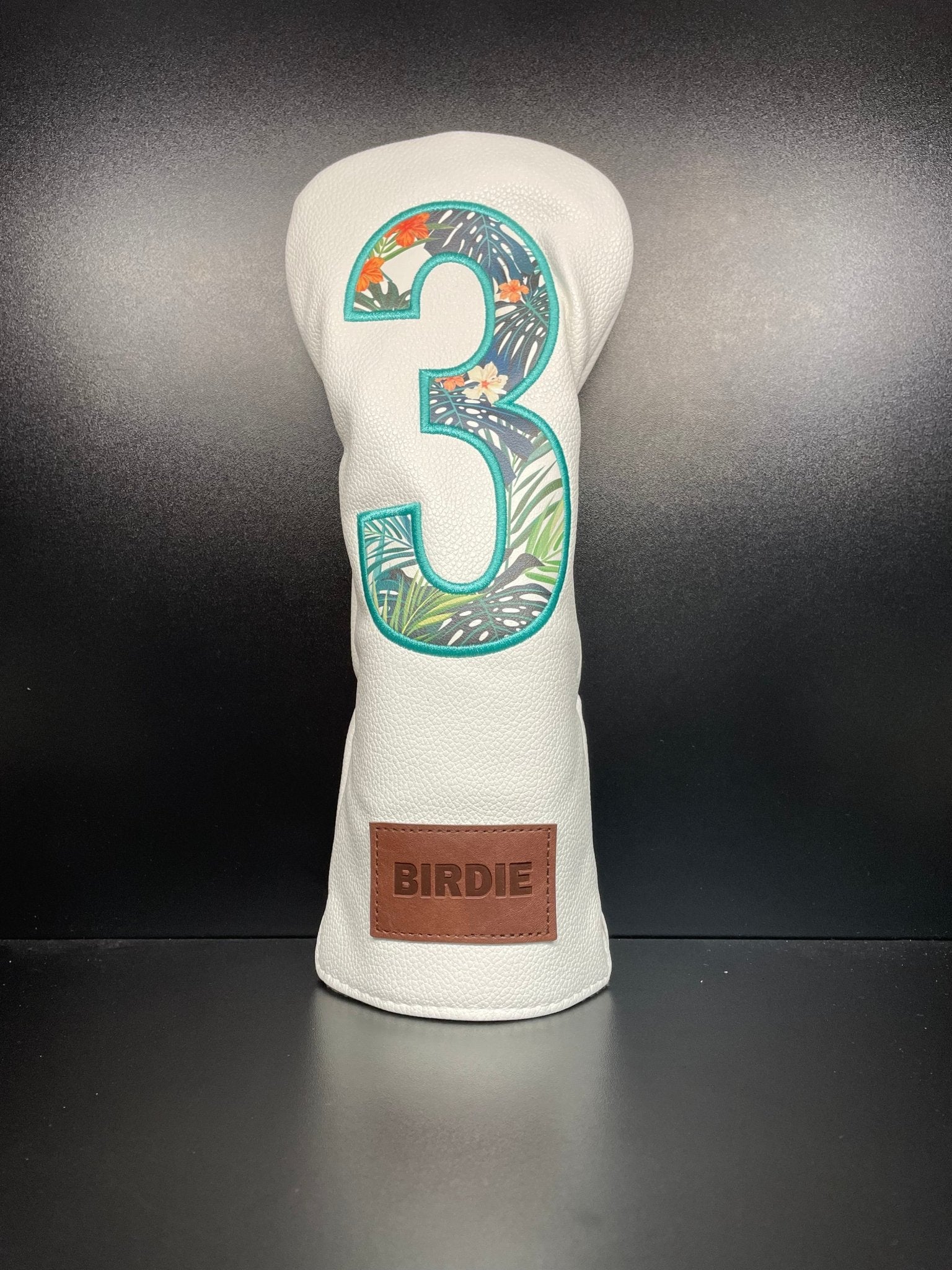 Tropical Floral Print Headcover 2.0 - Black Girl Golf