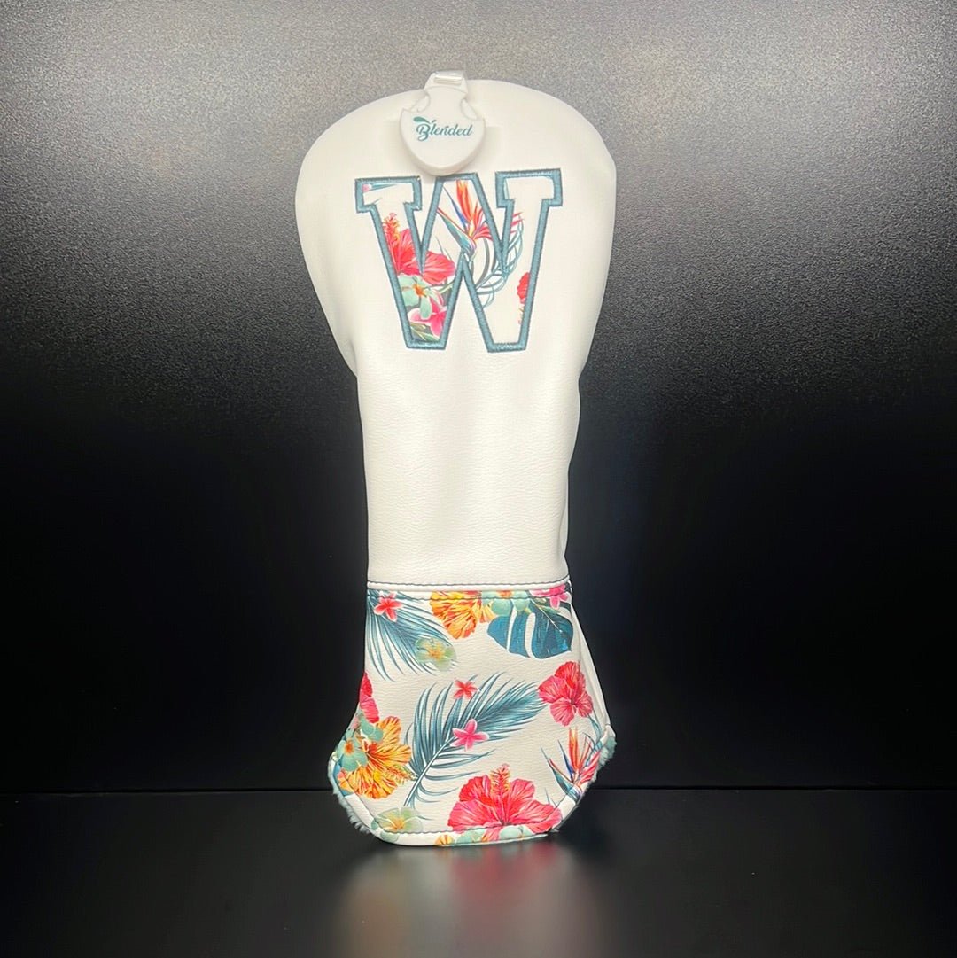 Tropical Floral Print Headcover - Black Girl Golf