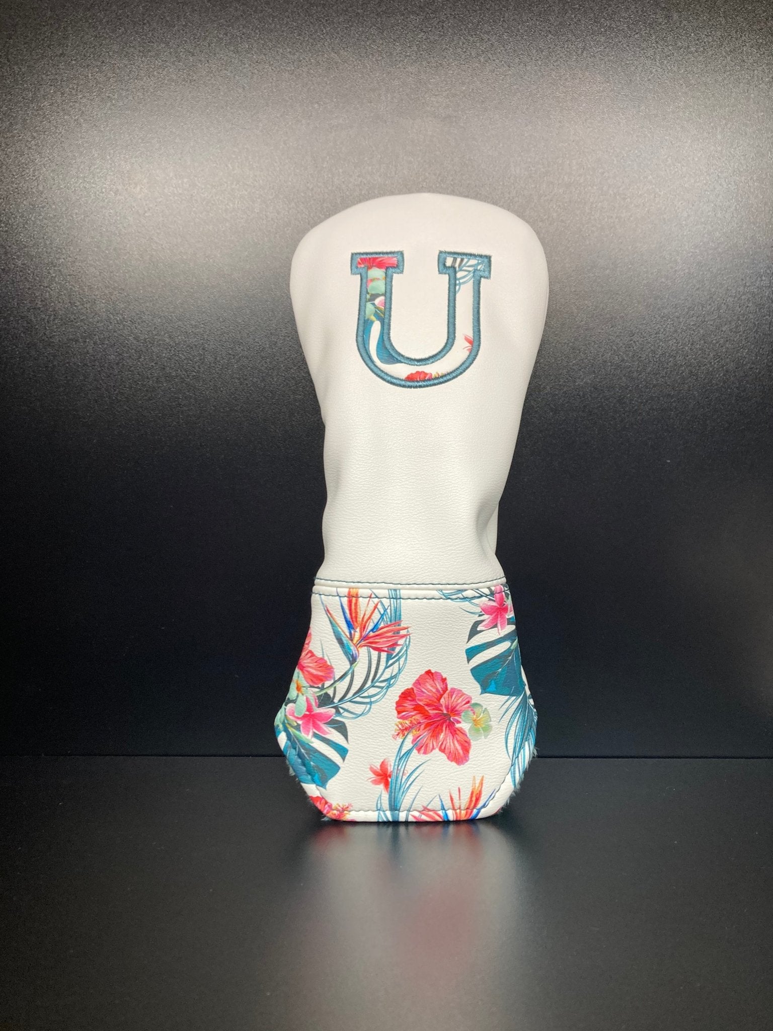 Tropical Floral Print Headcover - Black Girl Golf