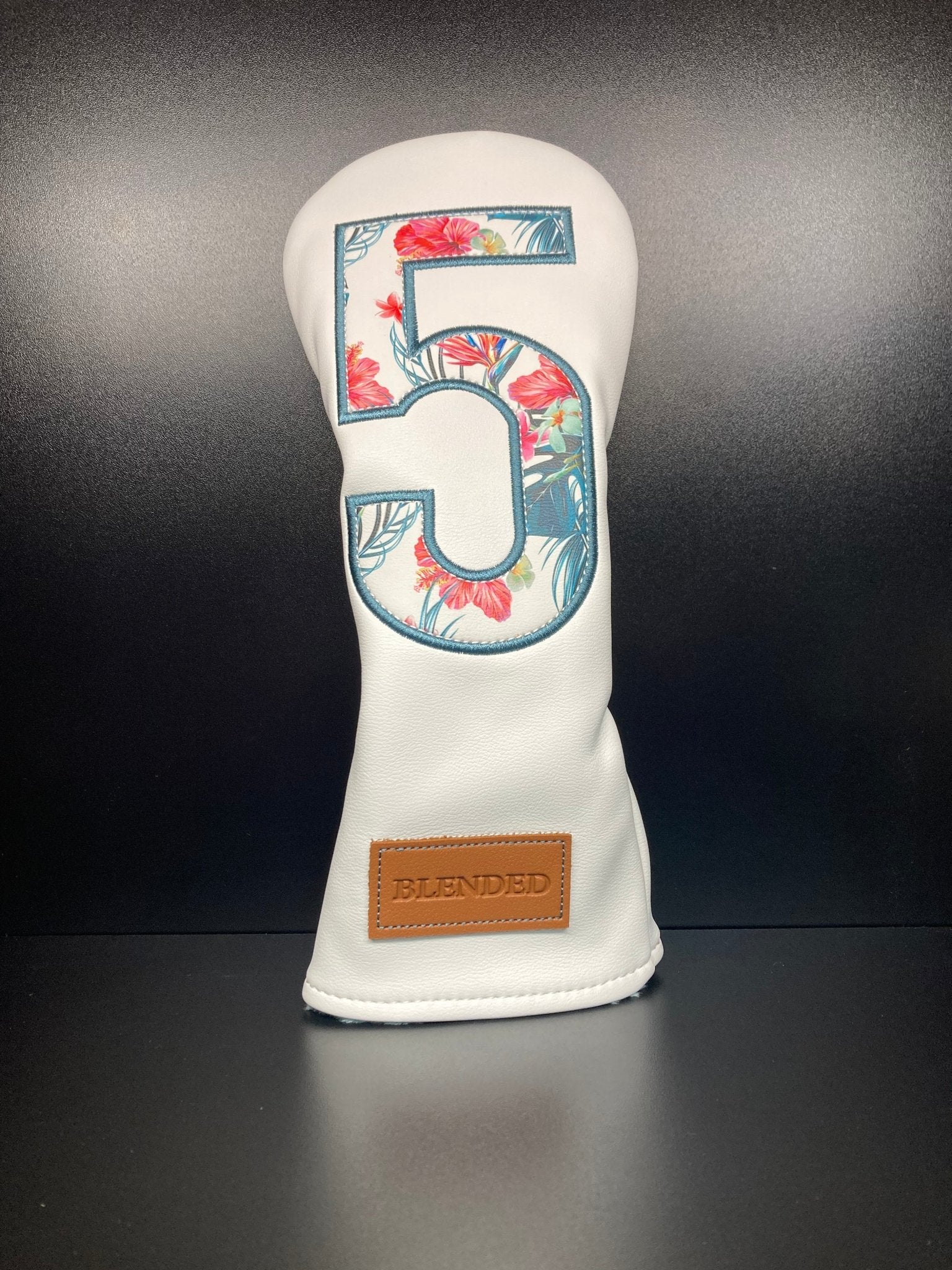 Tropical Floral Print Headcover - Black Girl Golf