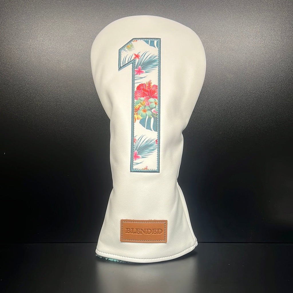 Tropical Floral Print Headcover - Black Girl Golf