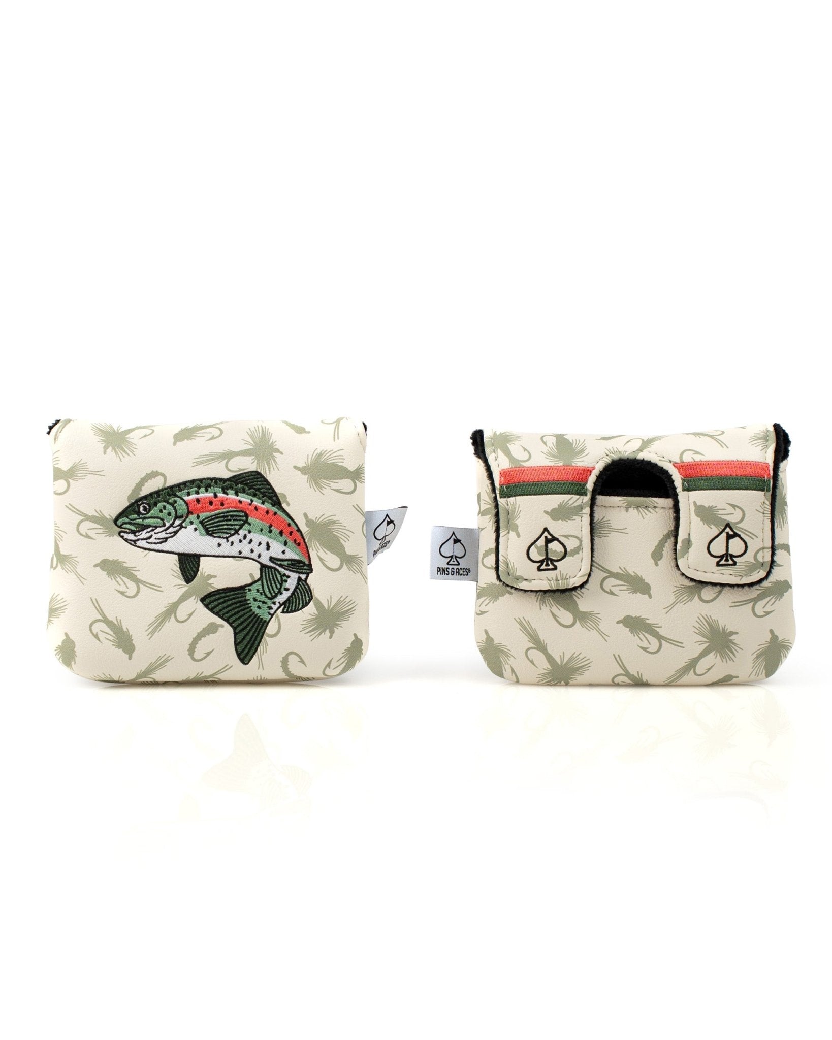 Trout - Center Shaft Mallet Putter Cover - Black Girl Golf