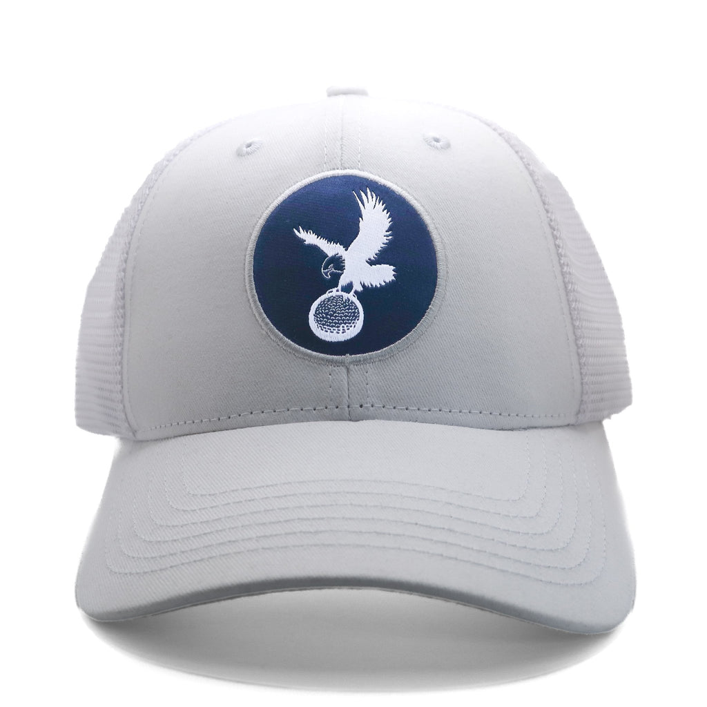 Trucker Hat - White/White w/ Navy Icon - Black Girl Golf