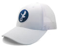 Trucker Hat - White/White w/ Navy Icon - Black Girl Golf