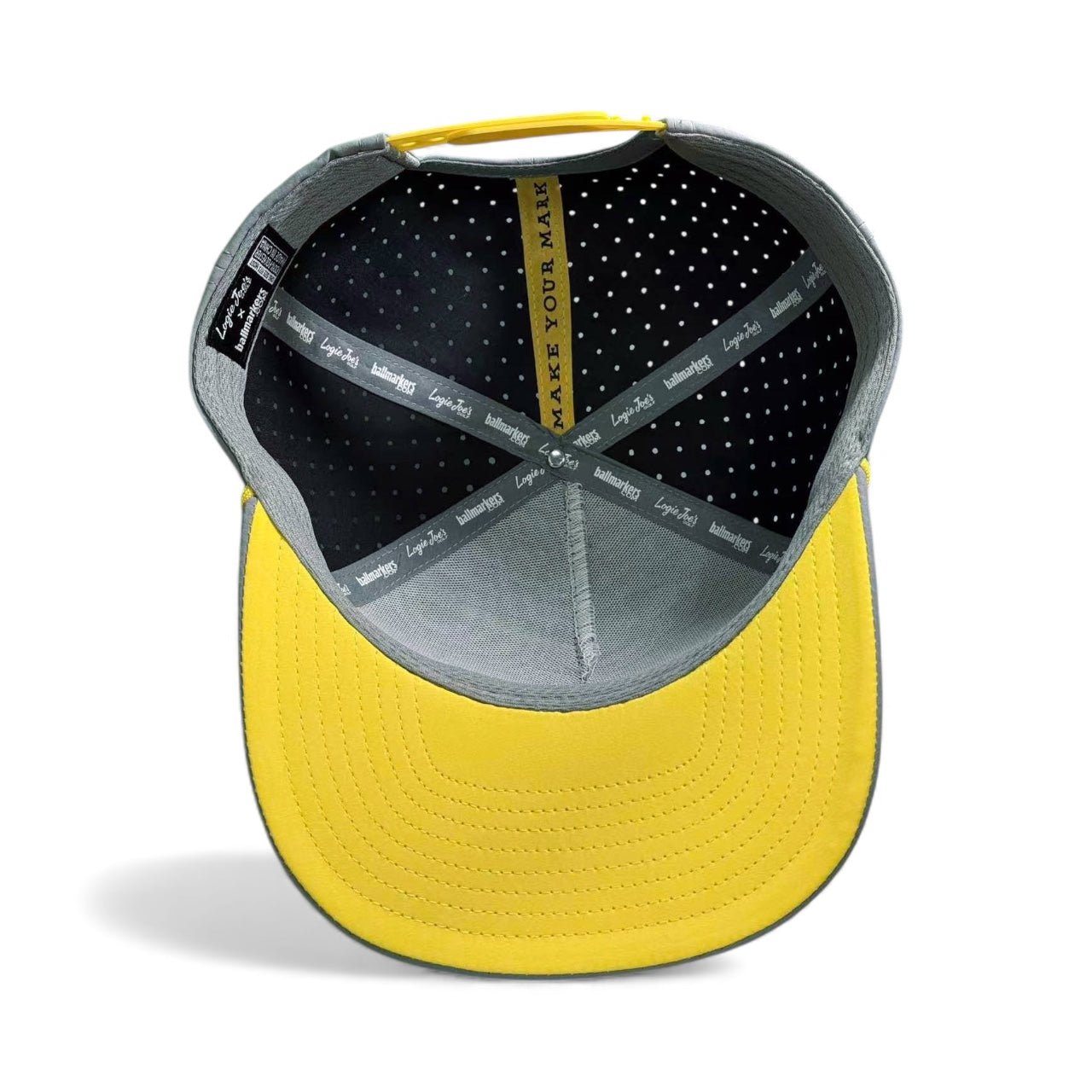 UFO Golf Hat | Snapback Cap | Built-in Magnetic Ball Marker Holder + Marker Included | Adjustable | Alien Gray - Black Girl Golf