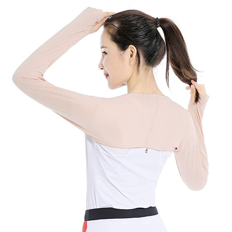 Ultra - thin Breathable Shawl Arm Sleeve Long Sun Protection Anti UV Hand Cover Warmer Outdoor Sports Unisex Anti - UV Golf Cooling Shawl Arm Sleeves Sun Protection Sleeve Shawl Women Outdoor Sports Arm Covers - Black Girl Golf
