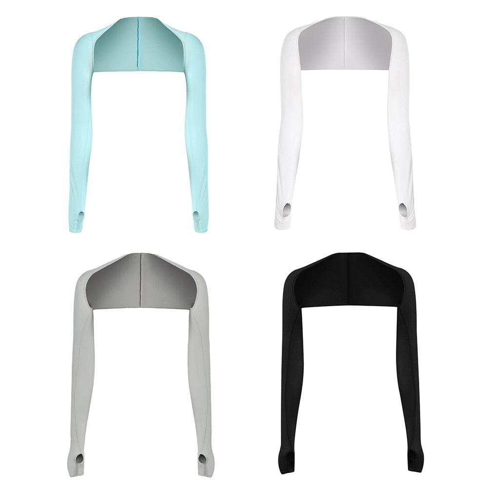 Ultra - thin Breathable Shawl Arm Sleeve Long Sun Protection Anti UV Hand Cover Warmer Outdoor Sports Unisex Anti - UV Golf Cooling Shawl Arm Sleeves Sun Protection Sleeve Shawl Women Outdoor Sports Arm Covers - Black Girl Golf