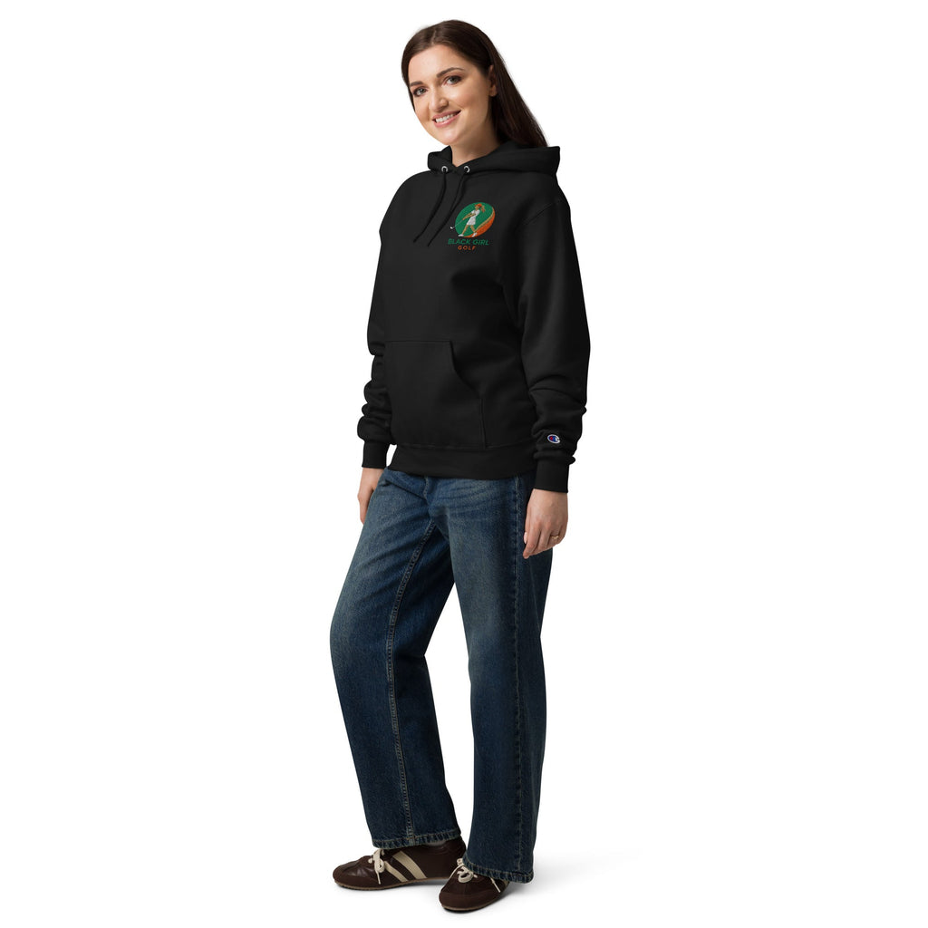Unisex Champion hoodie - Black Girl Golf