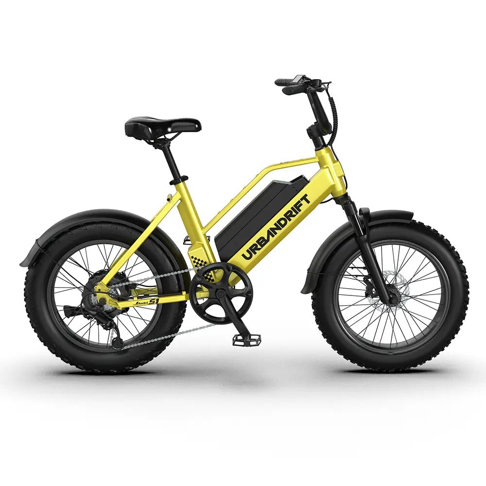 Urban Drift S1 Fat Tire Electric Bike | 52V Pedal-Assist eBike - Black Girl Golf