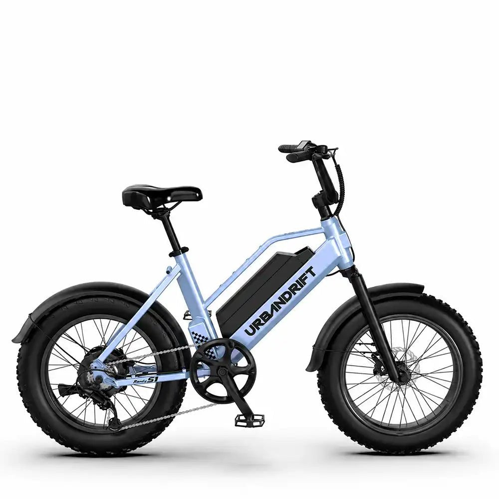 Urban Drift S1 Fat Tire Electric Bike | 52V Pedal-Assist eBike - Black Girl Golf