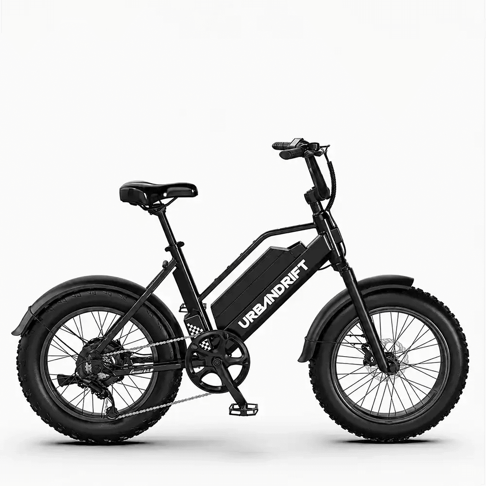 Urban Drift S1 Fat Tire Electric Bike | 52V Pedal-Assist eBike - Black Girl Golf