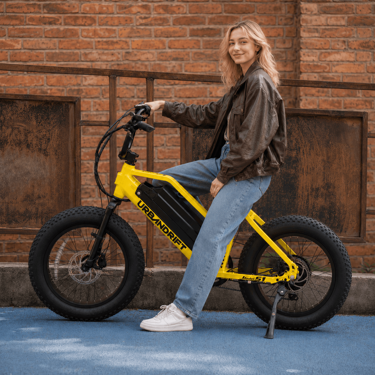 Urban Drift S1 Fat Tire Electric Bike | 52V Pedal-Assist eBike - Black Girl Golf