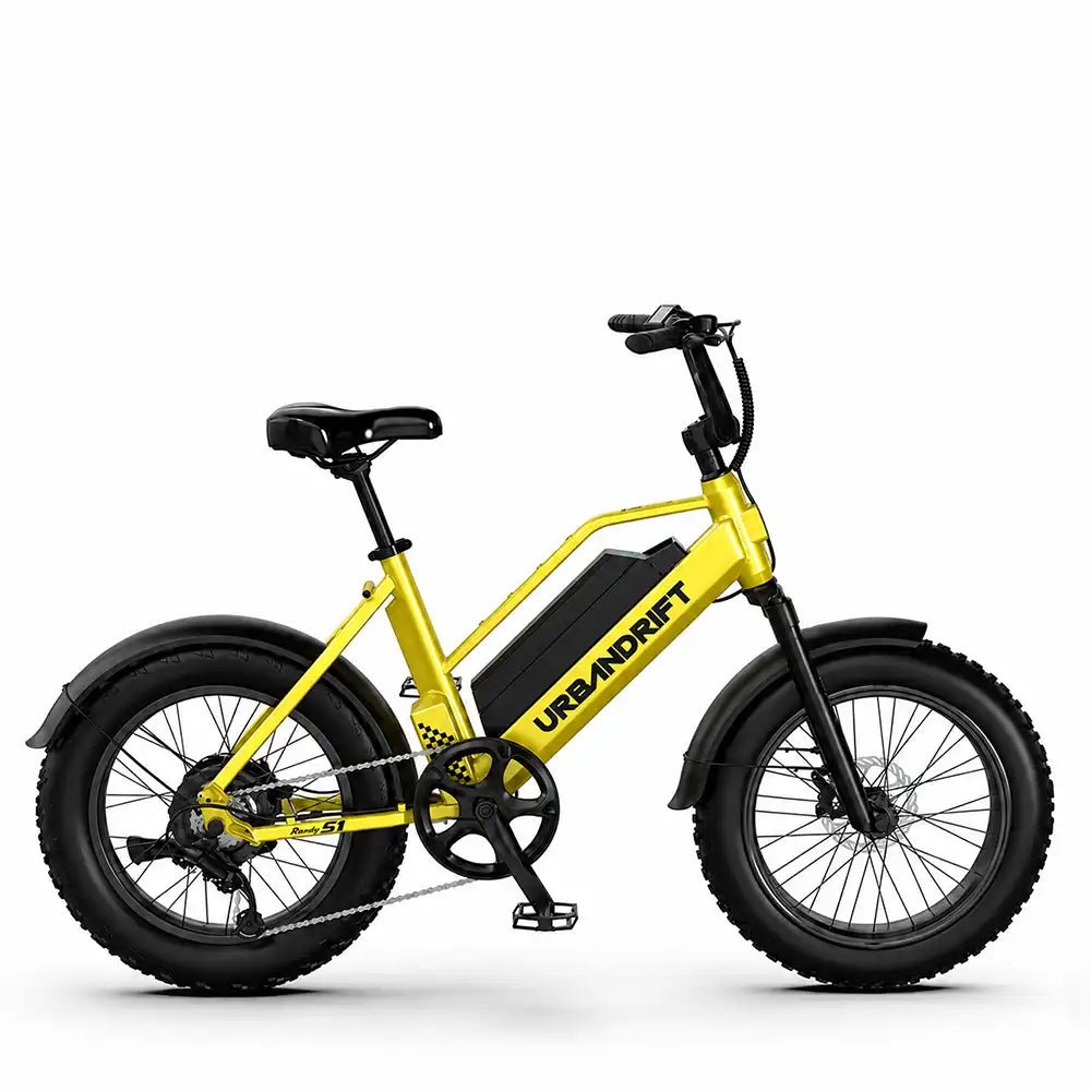 Urban Drift S1 Fat Tire Electric Bike | 52V Pedal-Assist eBike - Black Girl Golf