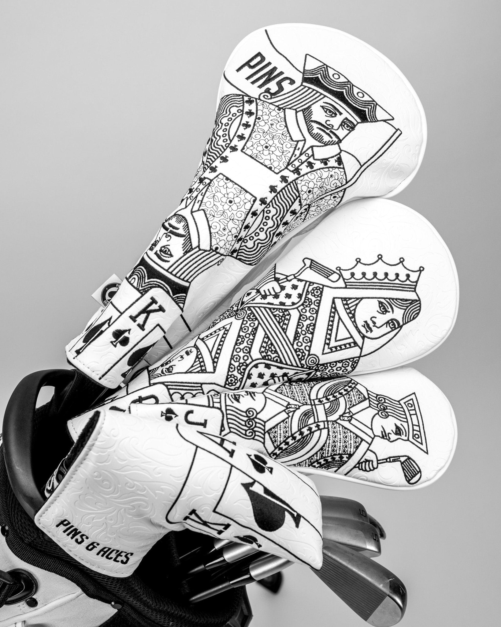 White Out Ace of Spades - Blade Putter Cover - Black Girl Golf