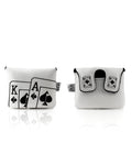 White Out Ace of Spades - Center Shaft Mallet Putter Cover - Black Girl Golf