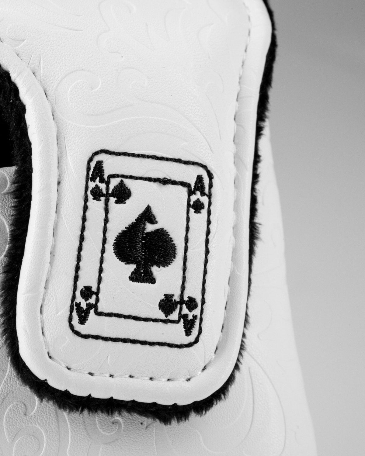 White Out Ace of Spades - Center Shaft Mallet Putter Cover - Black Girl Golf