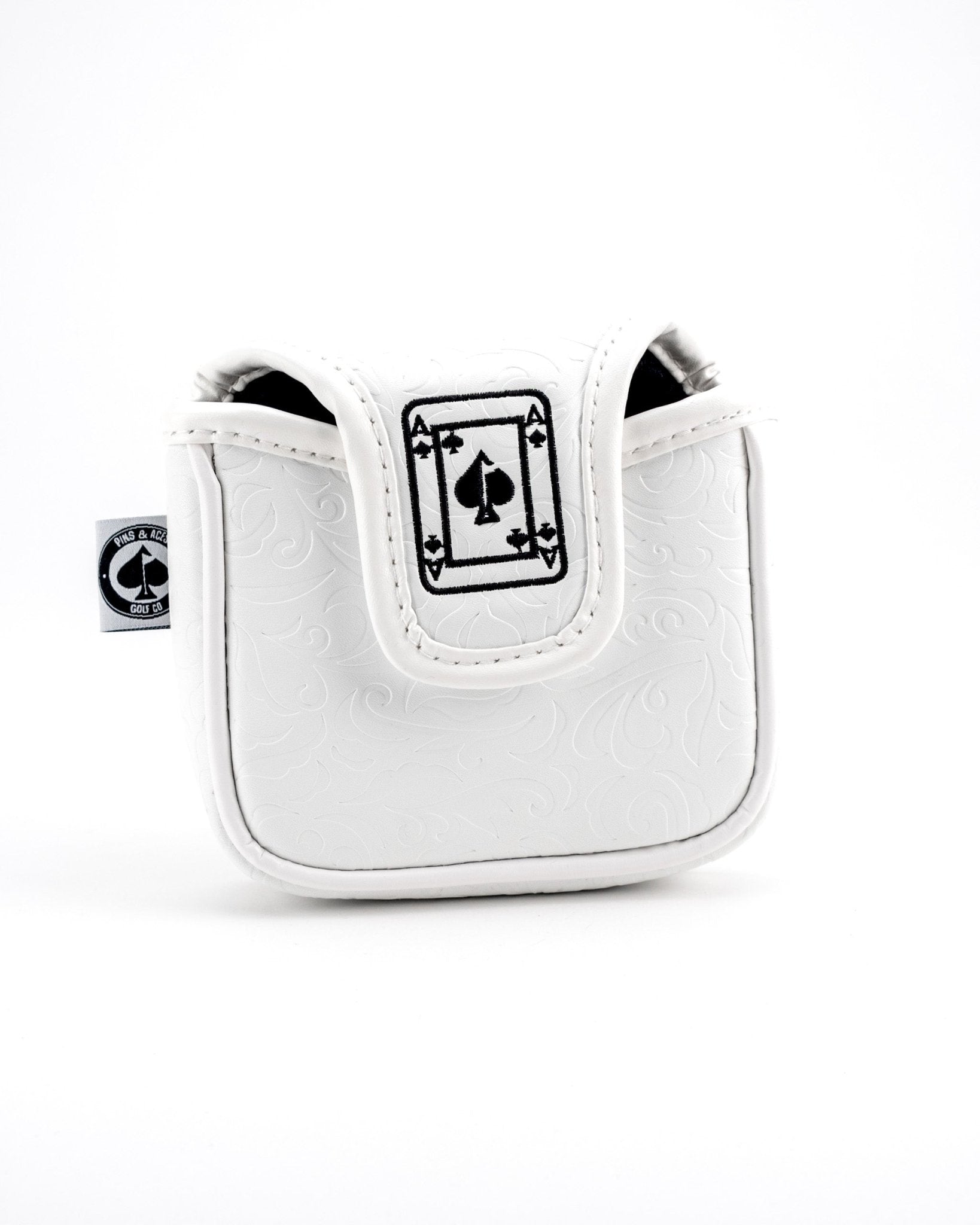 White Out Ace of Spades - Mallet Putter Cover - Black Girl Golf