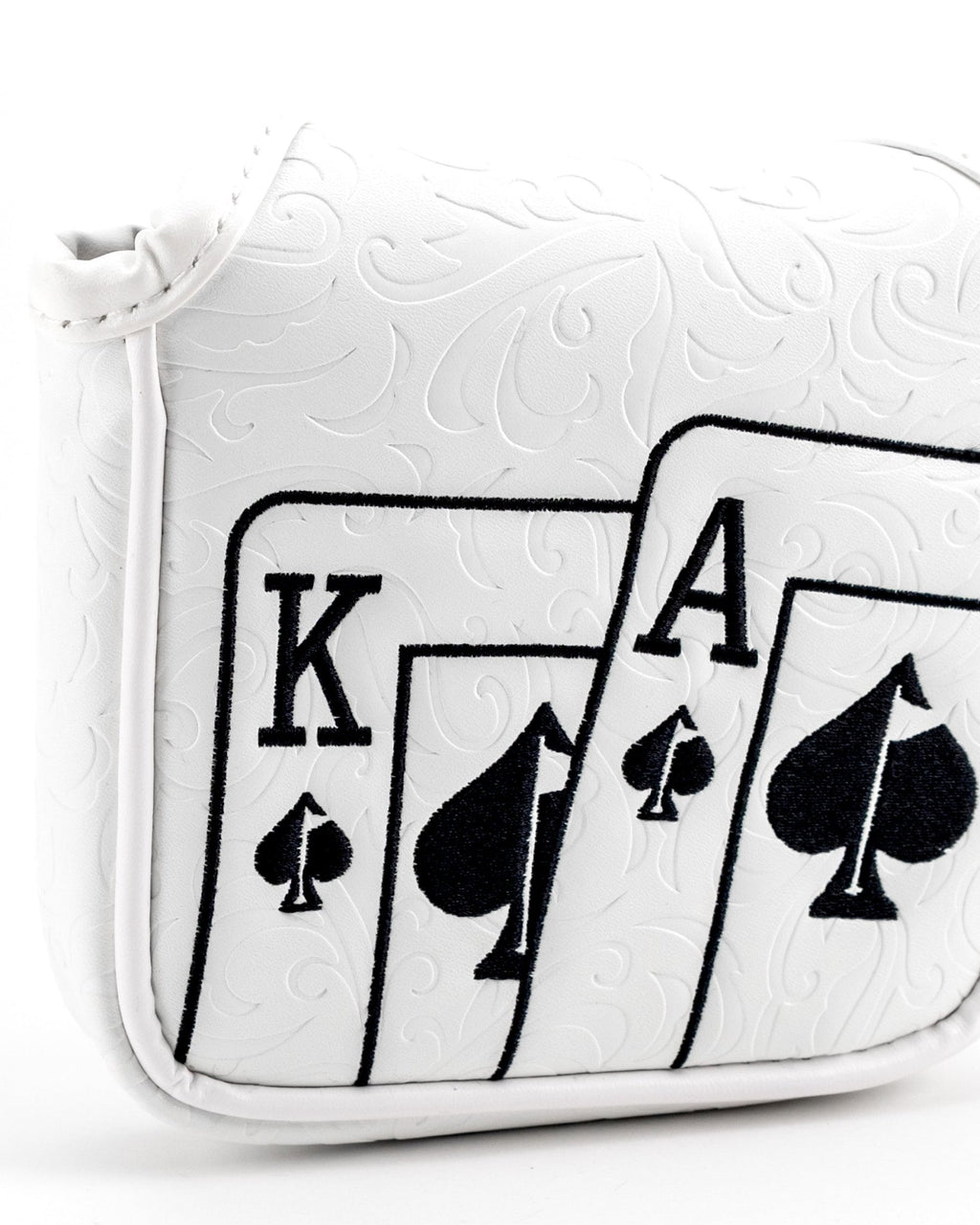 White Out Ace of Spades - Mallet Putter Cover - Black Girl Golf