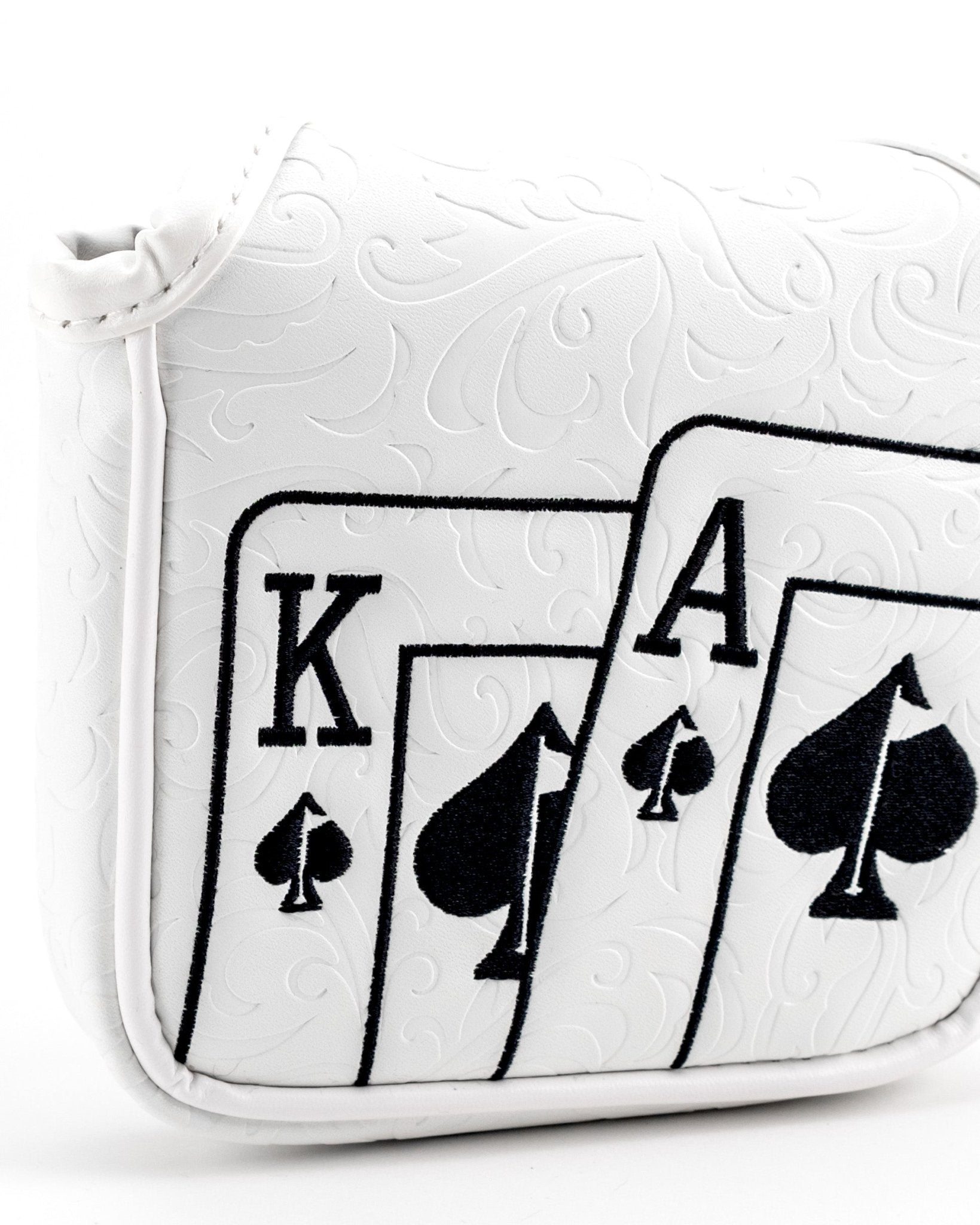 White Out Ace of Spades - Mallet Putter Cover - Black Girl Golf