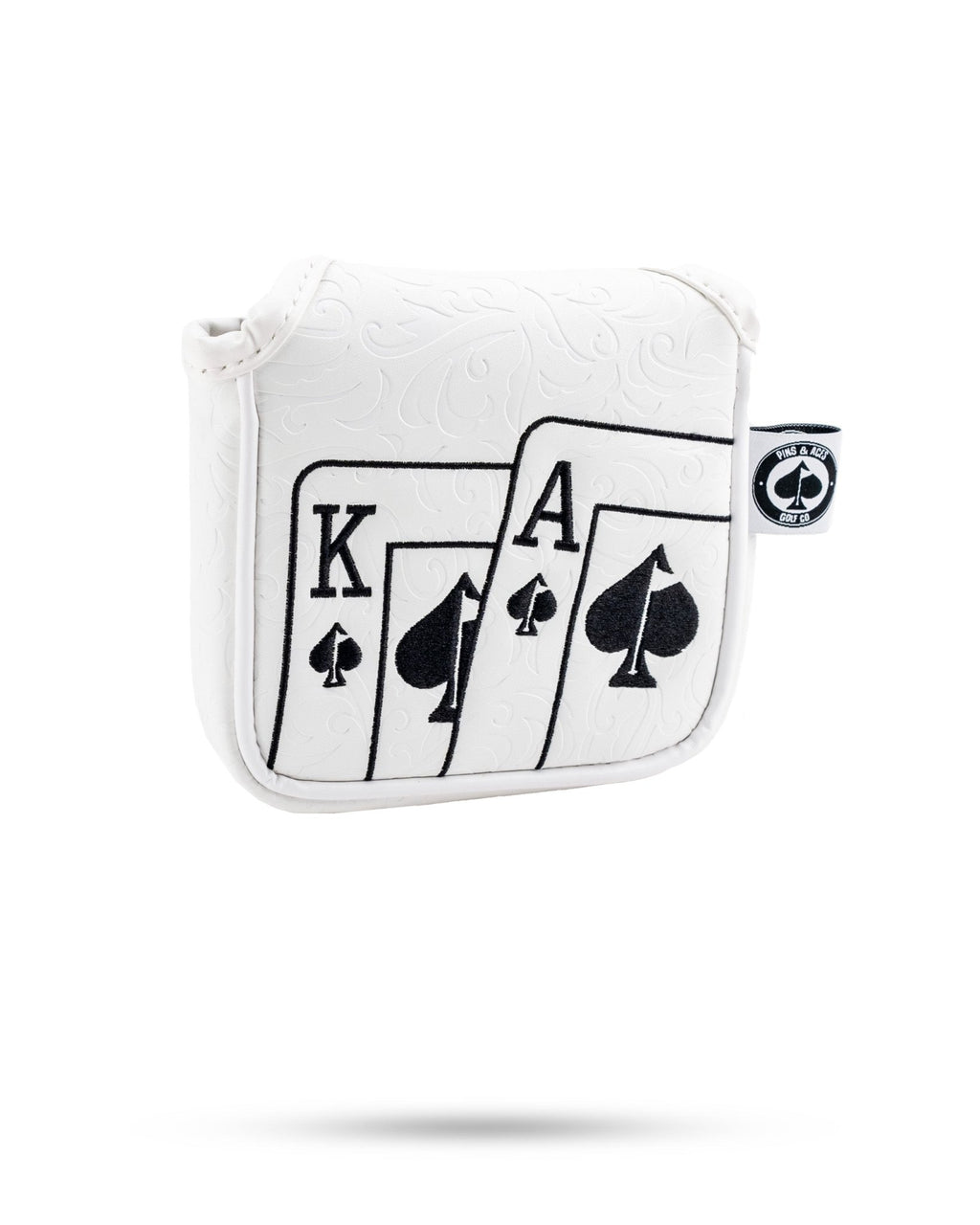 White Out Ace of Spades - Mallet Putter Cover - Black Girl Golf