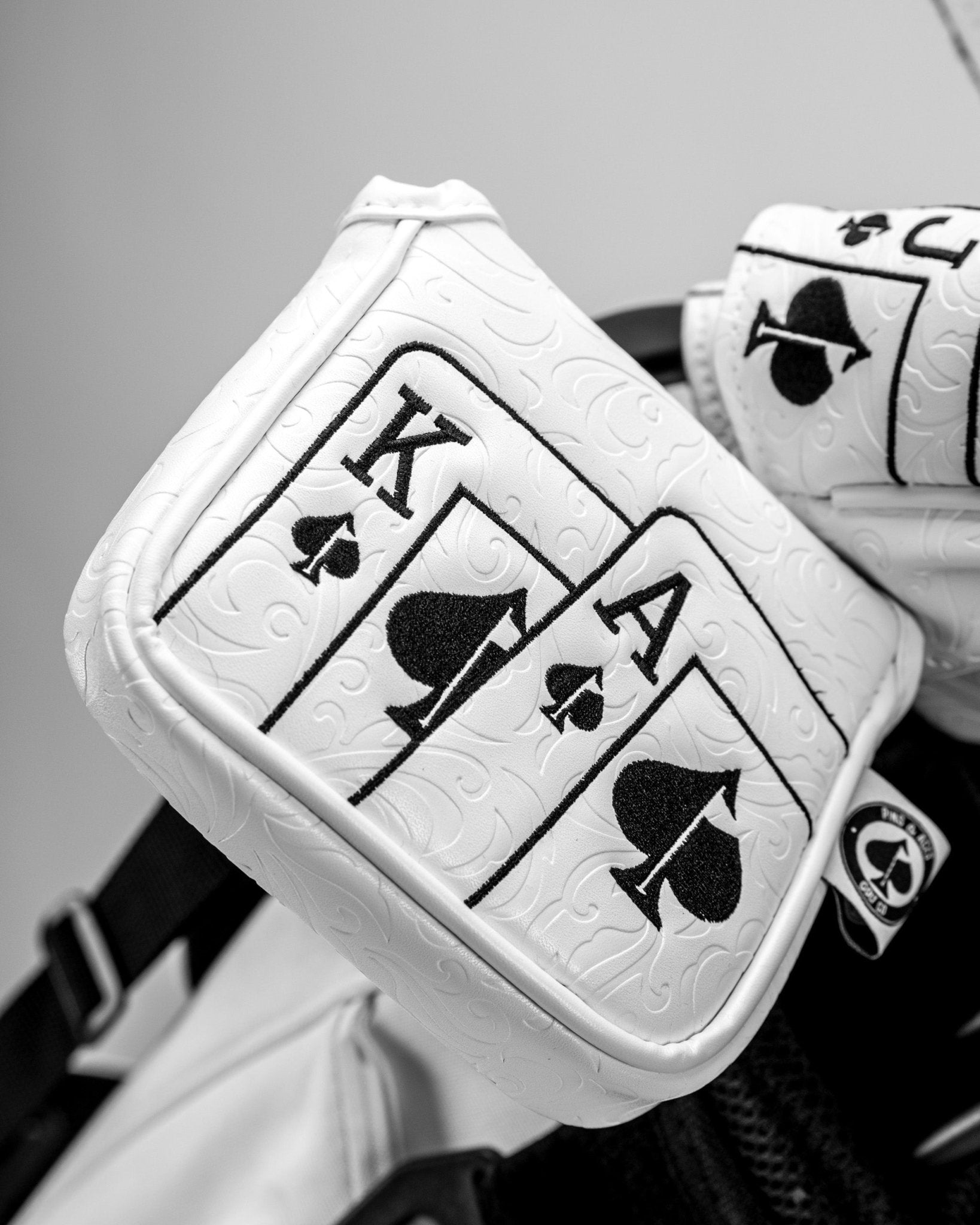 White Out Ace of Spades - Mallet Putter Cover - Black Girl Golf